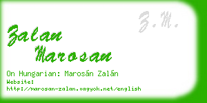 zalan marosan business card
