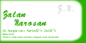 zalan marosan business card